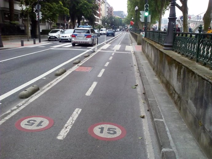 Carril bici en Bilbao