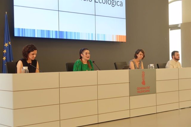 La consellera Mireia Mollà durante la presentación del borrador de la Ley Valenciana de Cambio Climático y Transición Ecológica