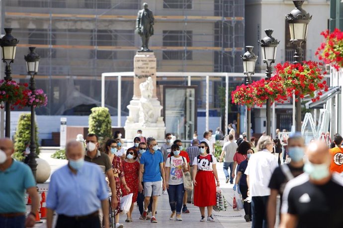 Ambiente en Málaga con personas con mascarillas que aún se encuentra en Fase 1. Málaga a 25 de mayo del 2020