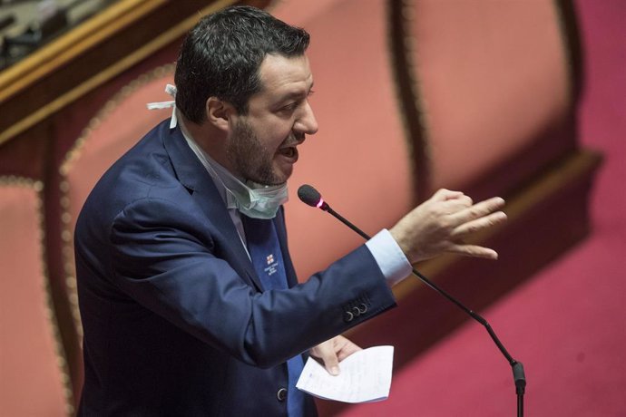 Matteo Salvini interviene en el Senado