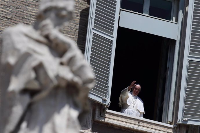 El Papa el pasado domingo tras el rezo del Regina Coeli