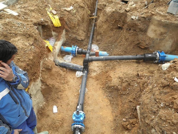 Obra de emergencia en el ciclo hidráulico.