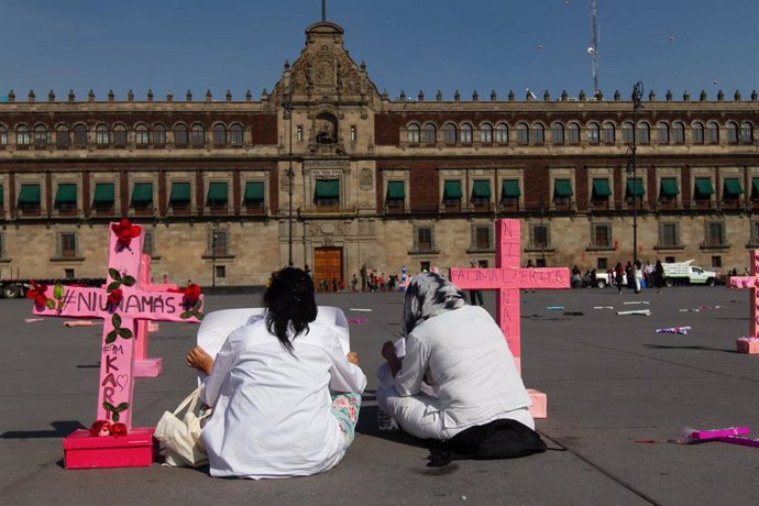 Protesta de mujeres en Ciudad de México
