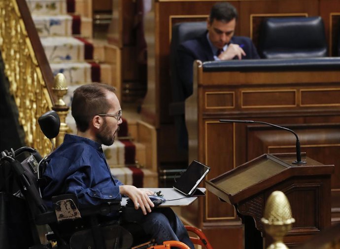 El portaveu d'Unides Podem, Pablo Echenique, al Congrés