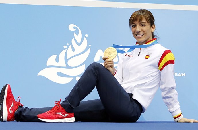 La karateka española Sandra Sánchez