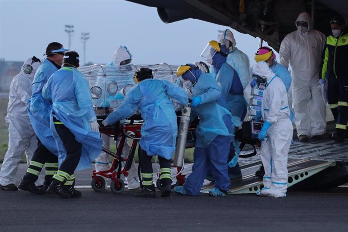 Trabajadores sanitarios durante la pandemia de coronavirus en Chile