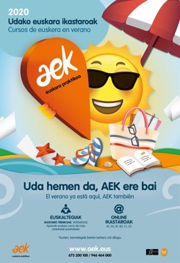 Cartel de la campaña de matriculación de AEK