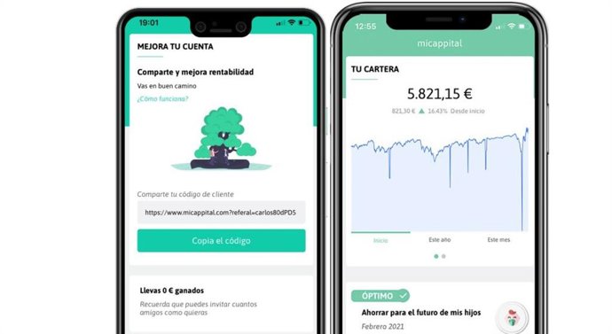 Aplicación móvil de Miccapital