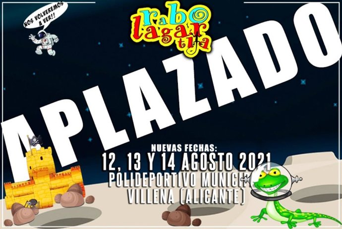 Cartel  del aplazamiento del Rabolagartija.