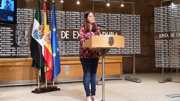La portavoz de la Junta, Isabel Gil Rosiña, en rueda de prensa telemática tras el Consejo de Gobierno autonómico