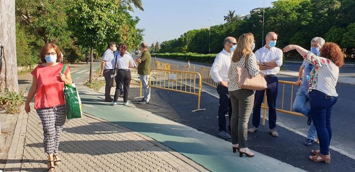 Visita a las obras de la avenida de Jerez