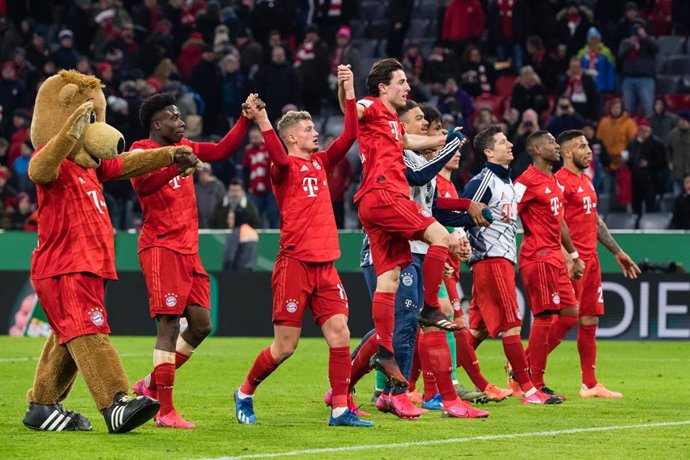 Los jugadores del Bayern Múnich celebran un triunfo en la Copa de Alemania