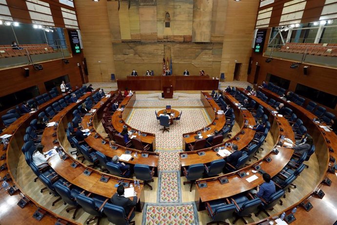 Vista general del pleno que la Asamblea de Madrid
