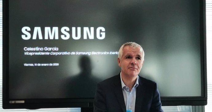 Celestino García, vicepresidente corporativo de Samsung Iberia, en la presentación en España de los smartphones Galaxy A51 y A71