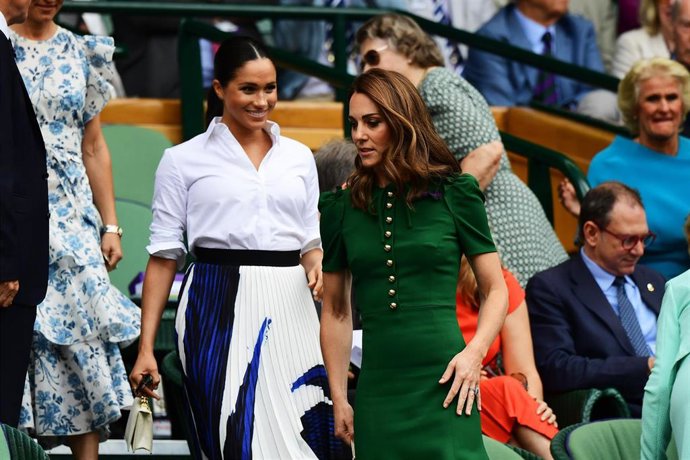 Catherine, Duchess Of Cambridge And Meghan, Duchess Of Sussex Attend The Royal Box