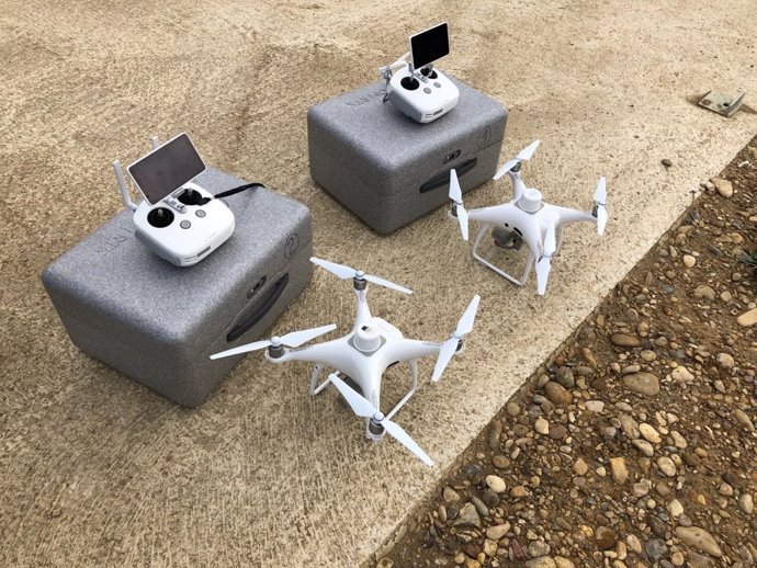 Imagen de los drones empleados para proyectos de construcción de obras públicas.