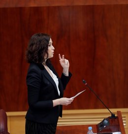 Díaz Ayuso en la Asamblea de Madrid