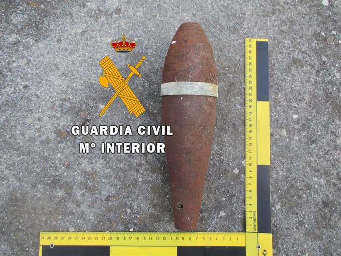 Granada para mortero encontrada en Alcalá la Real (Jaén)