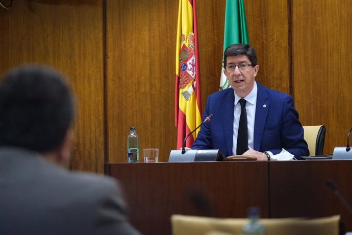 El vicepresidente de la Junta y consejero de Turismo, Regeneración, Justicia y Administración Local, Juan Marín.