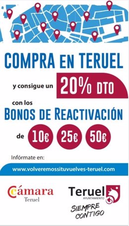 Nota De Prensa  El Ayuntamiento De Teruel Pone En Circulación 20.000 Euros En Bonos De Reactivación Económica Para Impulsar El Consumo En Comercios Y Empresas Locales