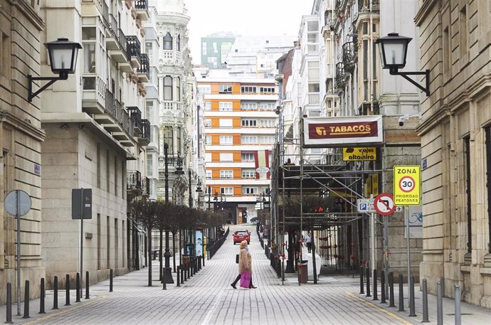 Calles de Santander durante el estado de alerta