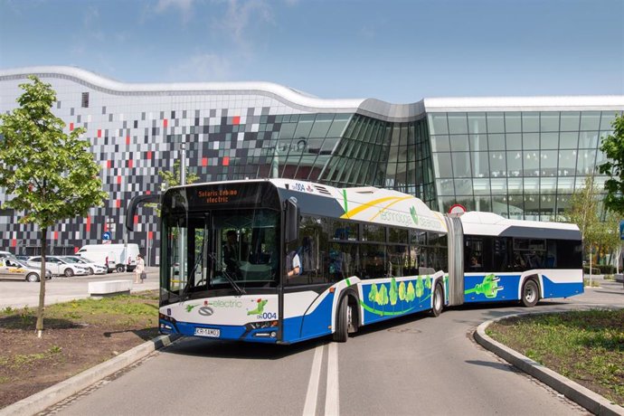 Autobús eléctrico que CAF suministrará a Rumanía