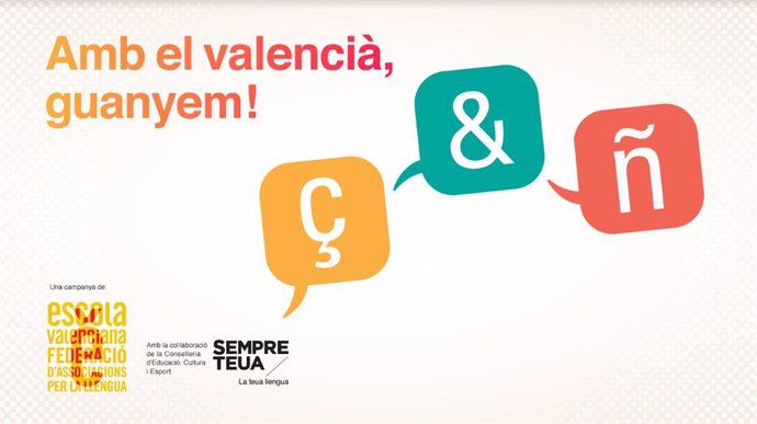 Escola Valenciana llana la campanya de matriculació 'Amb el valenci, guanyem'