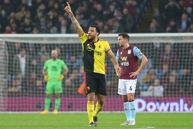 Troy Deeney (9) of Watford celebrates after scoring during the English championship Premier League football match between Aston Villa and Watford on January 21, 2020 at Villa Park in Birmingham, England - Photo Jez Tighe / ProSportsImages / DPPI