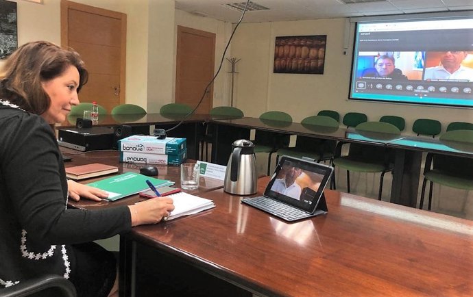 La consejera Carmen Crespo en el comité asesor del Infoca