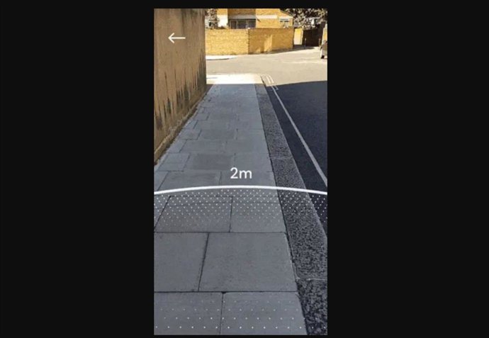 herramienta web de RA para comprobar la distancia social 