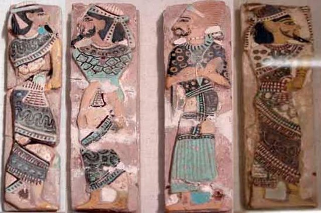 Cananeos cautivos. Decoración del palacio de Ramsés III.