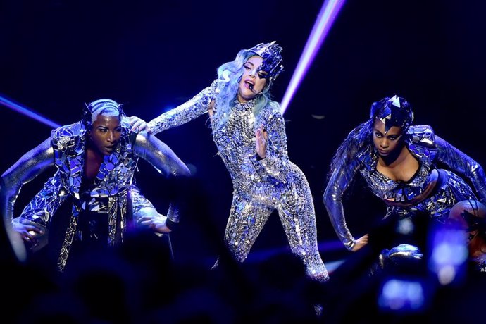 Lady Gaga performs onstage during AT&T TV Super Saturday Night at Meridian at Island Gardens
