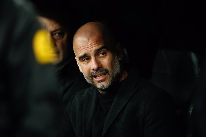 Pep Guardiola, entrenador del Manchester City al Santiago Bernabeu, Madrid (Espanya), 26 de gener del 2020.