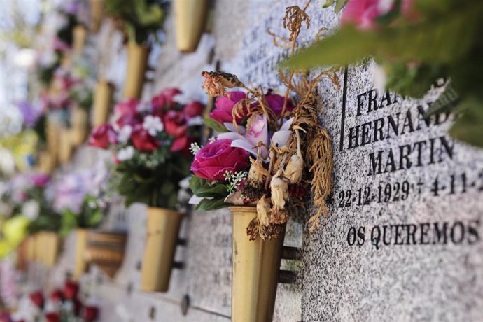 Nichos del Cementerio Sur-Carabanchel de Madrid, a 18 de mayo de 2020