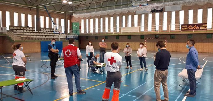 Espacio COVID-19 en el Pabellón cortes de Aragón de Fraga