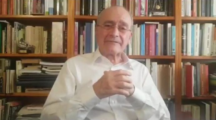 El alcalde de Málaga, Francisco de la Torre, en una vídeo en redes sociales