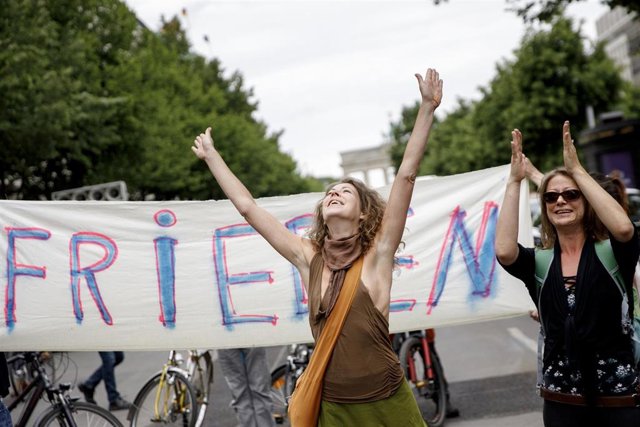 Manifestación contra el coronavirus en Berlín