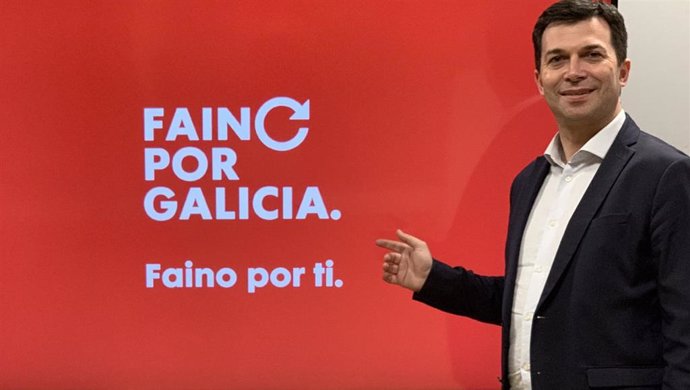 El candidato socialista del PSdeG, Gonzalo Caballero, presenta su lema de precampaña: 'Faino por ti. Faino por Galicia'