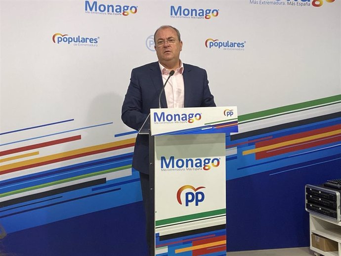 El presidente del Partido Popular de Extremadura, José Antonio Monago