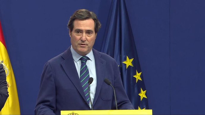 El presidente de CEOE, Antonio Garamendi