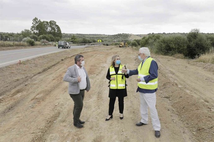 Visita a la obra de la A-477 en el Puente de Los Frailes de Aznalcóllar (Sevilla)