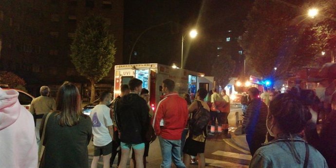 Incendio en un edificio del bloque de La Estrella, en Gijón