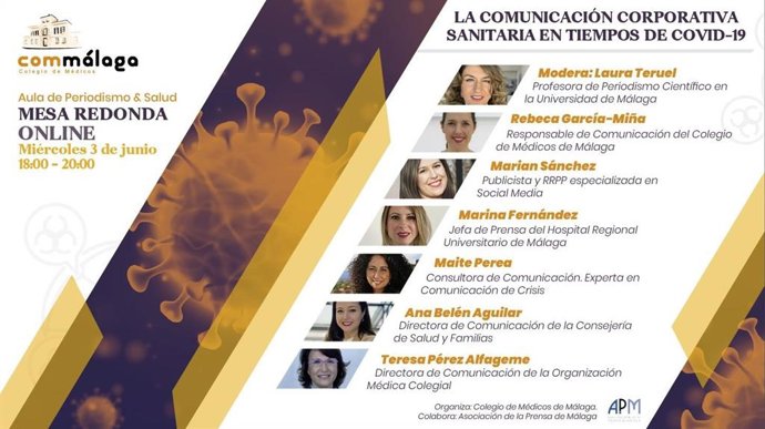 Cartel de la jornada de comunicación corporativa en tiempos de COVID