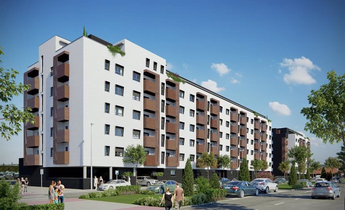 Promoción de viviendas protegidas en alquiler que la filial de Pryconsa, Resydenza, levantará en Torrejón de Ardoz (Madrid)