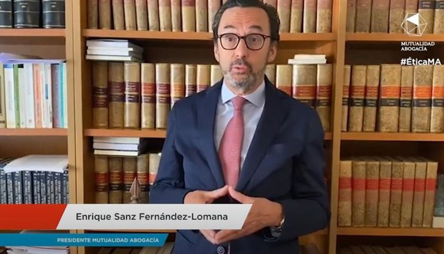 Presidente de Mutualidad de la Abogacía, Enrique Sanz Fernández-Lomana.