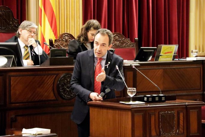 El diputado de Cs Baleares Juanma Gómez, en el Parlament.
