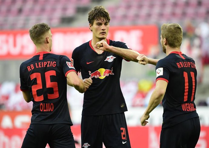 Patrik Schick, Dani Olmo y Timo Werner con el Leipzig