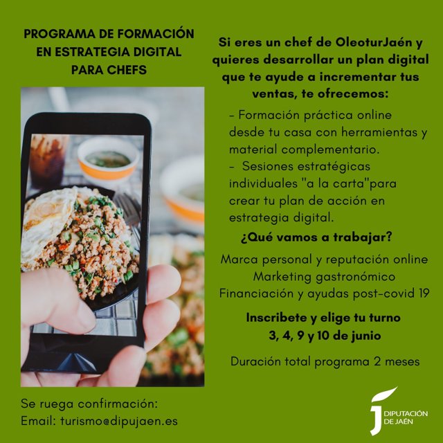 Invitación a la acción formativa online OleotourJaén.