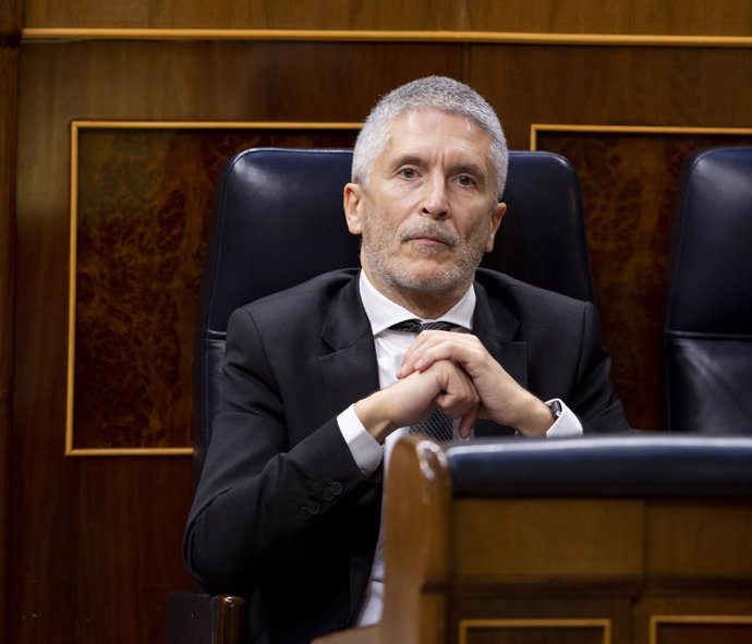 El ministre d'Interior, Fernando Grande-Marlaska, al Congrés dels Diputats, Madrid (Espanya), 27 de maig del 2020.