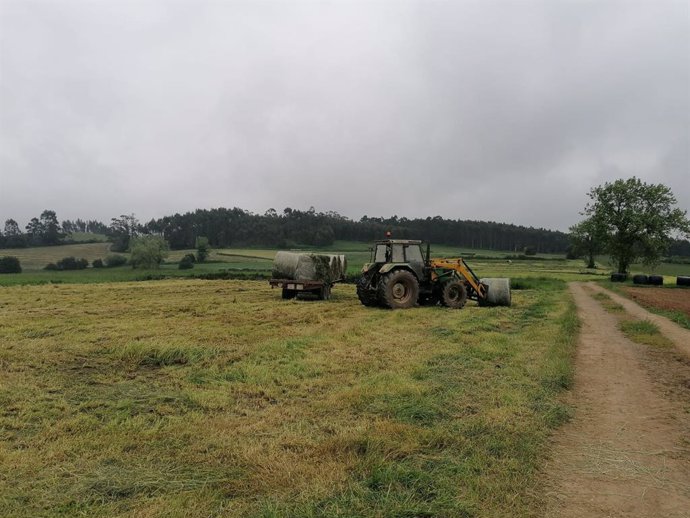 Trabajos en el campo asturiano.